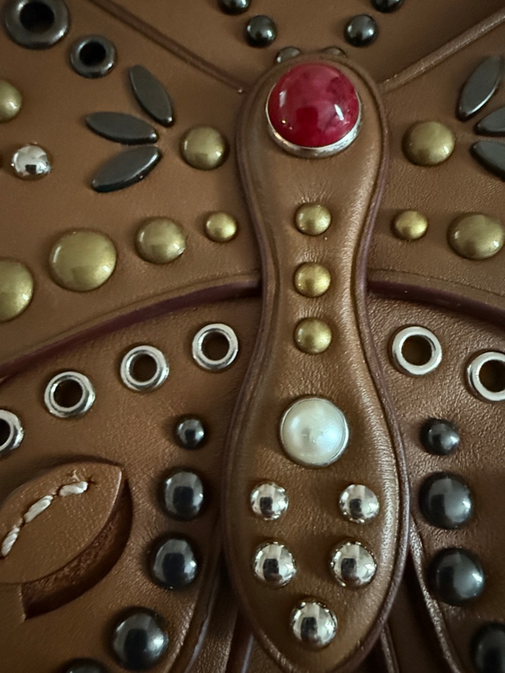 COACH Saddle Bag with Embellished Butterfly - Picture 8 of 9